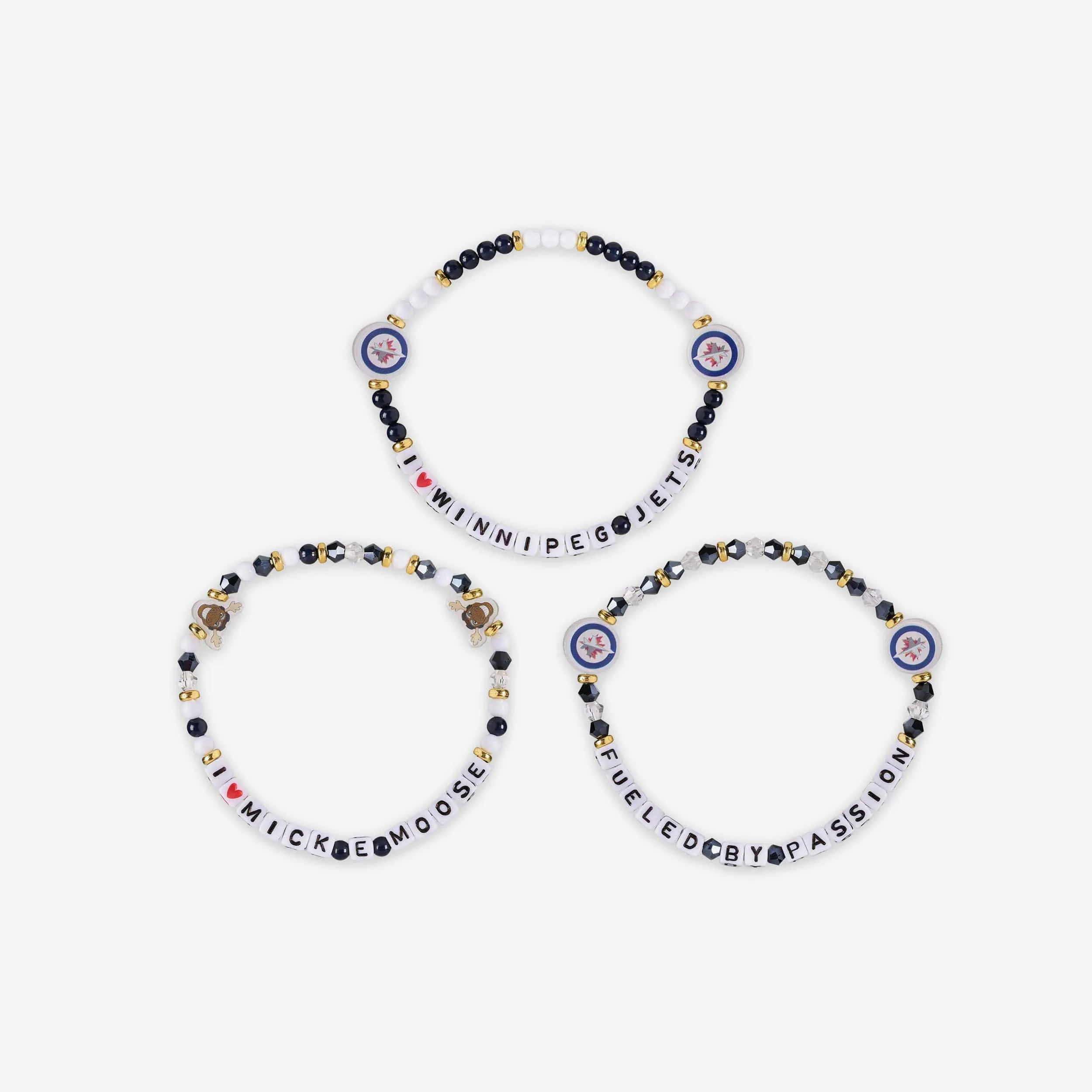 Winnipeg Jets 3 Pack Friendship Bracelet