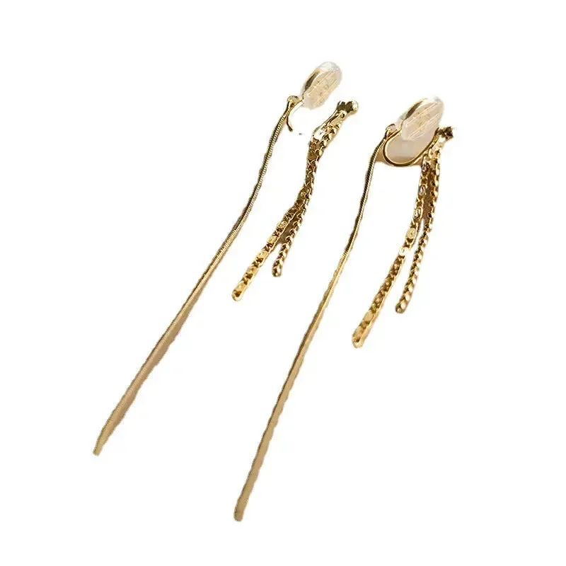 Women Silver Elegant Tassel Earrings