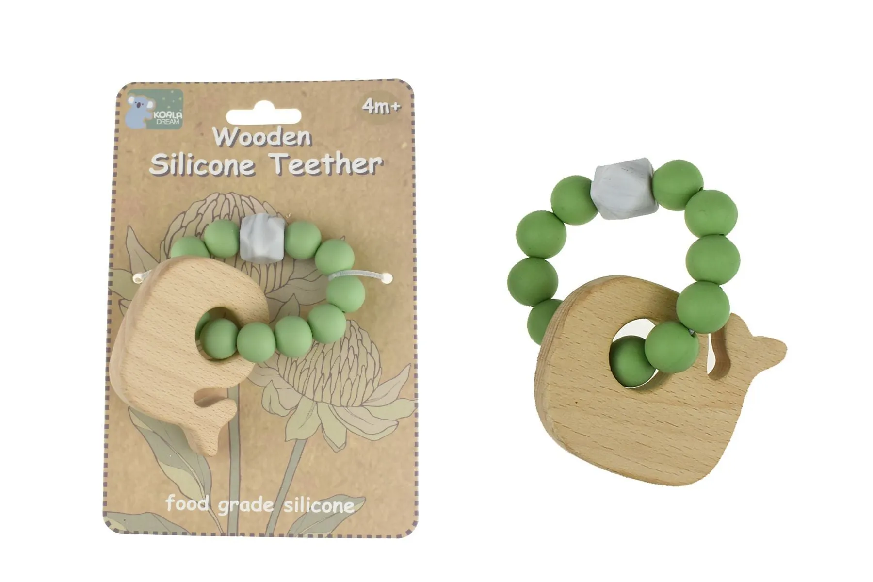 Wooden Silicone Teether