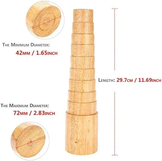 Wooden Step Bracelet Mandrel Sizer Adjust Bangle Sizing Wire Wrapping Tool Jewelry Making Tools