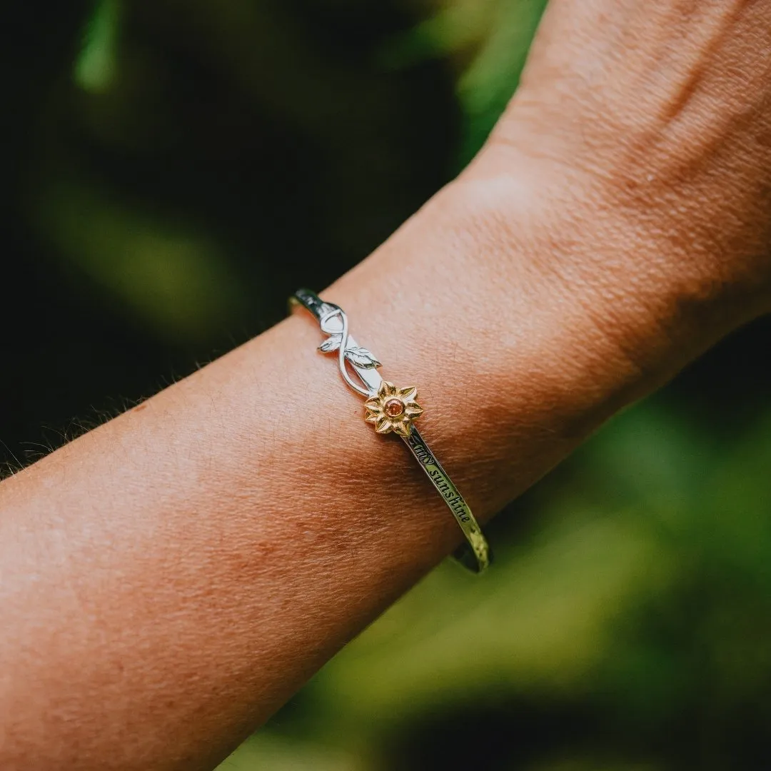 You Are My Sunshine Sterling Silver Bracelet