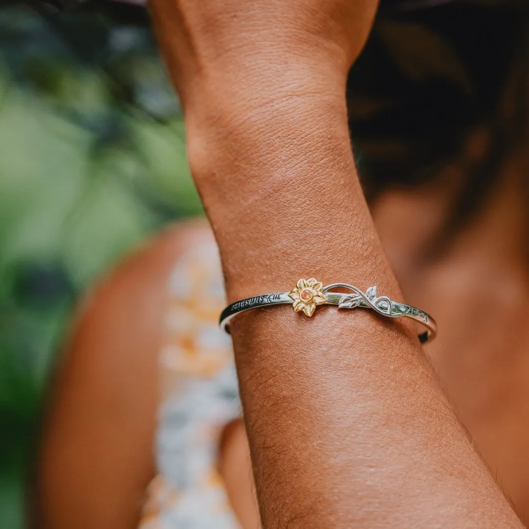 You Are My Sunshine Sterling Silver Bracelet