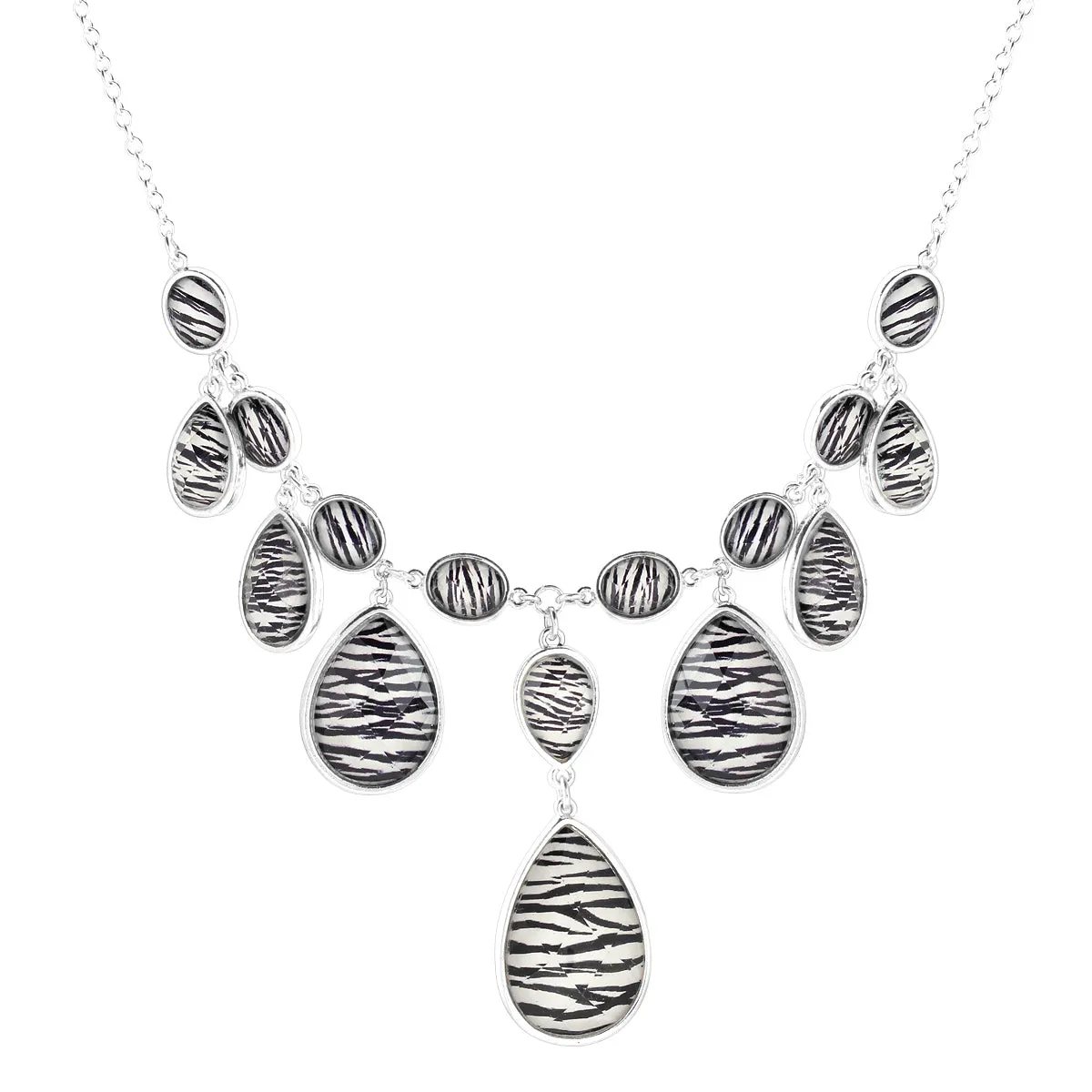 ZEBRA PRINT ACRYLIC NECKLACES #FW1203140 (SA9)
