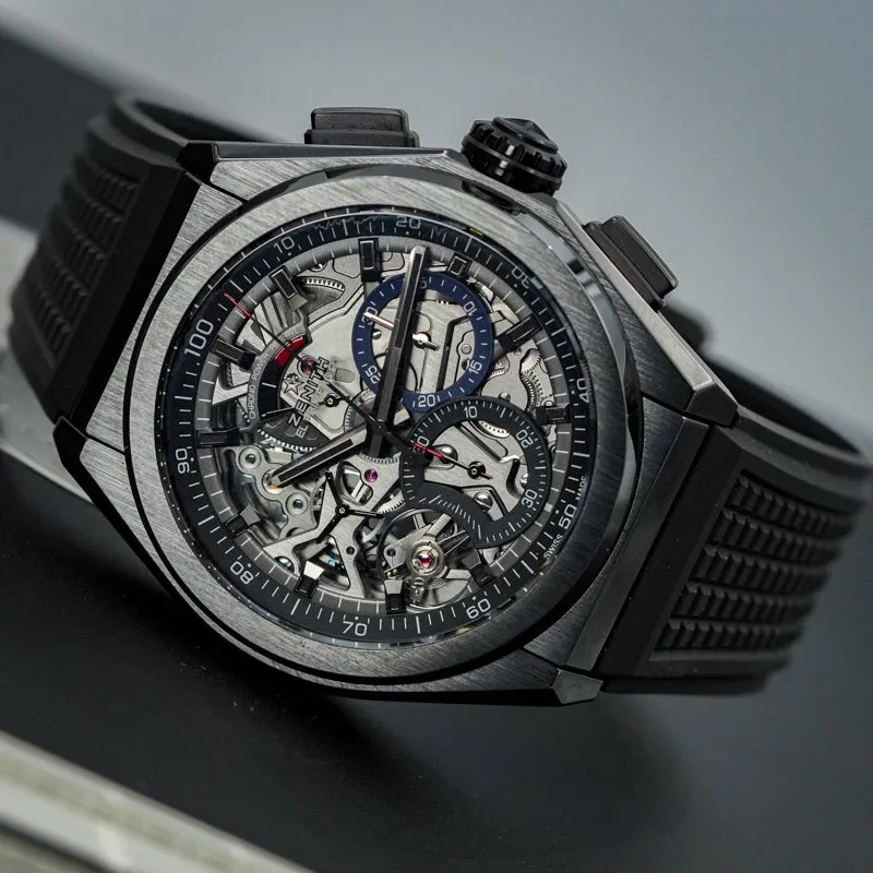 Zenith Defy 21 Chronograph 49.900.9004/78.R582 Black Ceramic 44mm B&P 2018