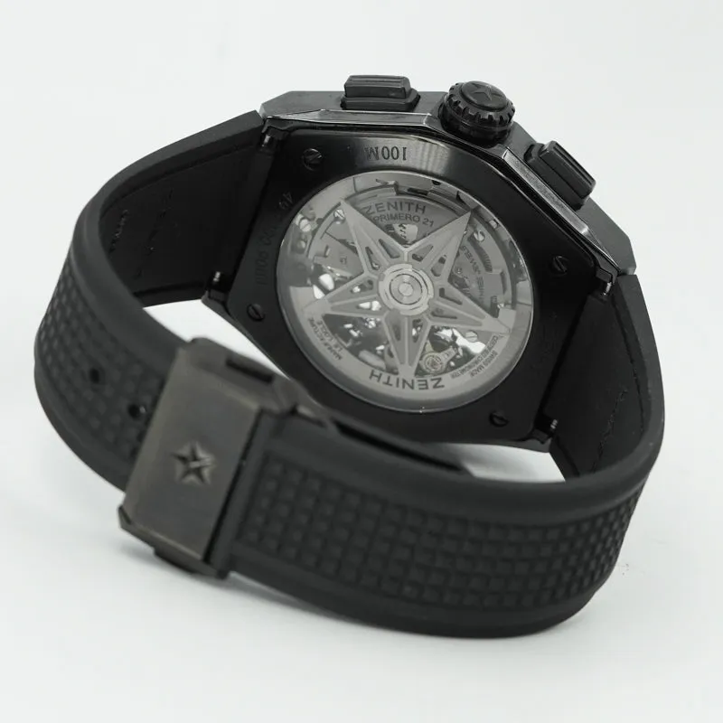 Zenith Defy 21 Chronograph 49.900.9004/78.R582 Black Ceramic 44mm B&P 2018