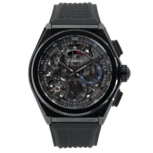 Zenith Defy 21 Chronograph 49.900.9004/78.R582 Black Ceramic 44mm B&P 2018