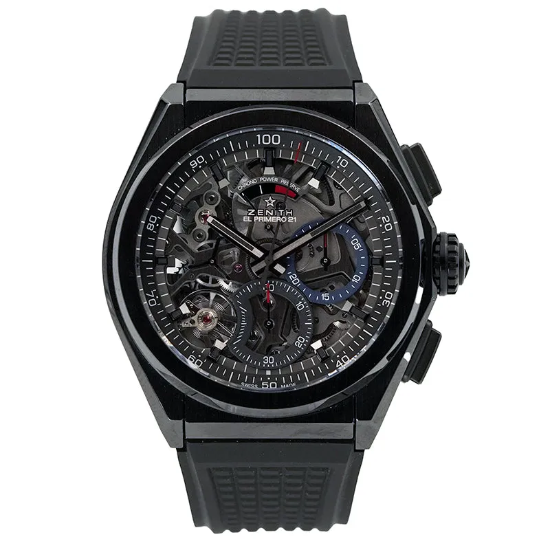Zenith Defy 21 Chronograph 49.900.9004/78.R582 Black Ceramic 44mm B&P 2018