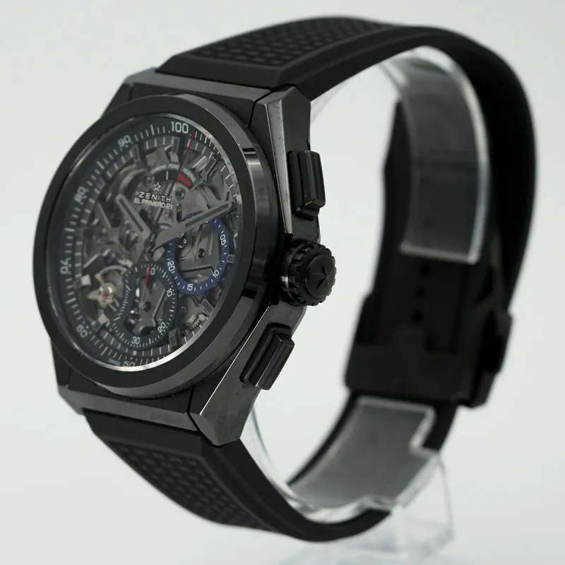 Zenith Defy 21 Chronograph 49.900.9004/78.R582 Black Ceramic 44mm B&P 2018