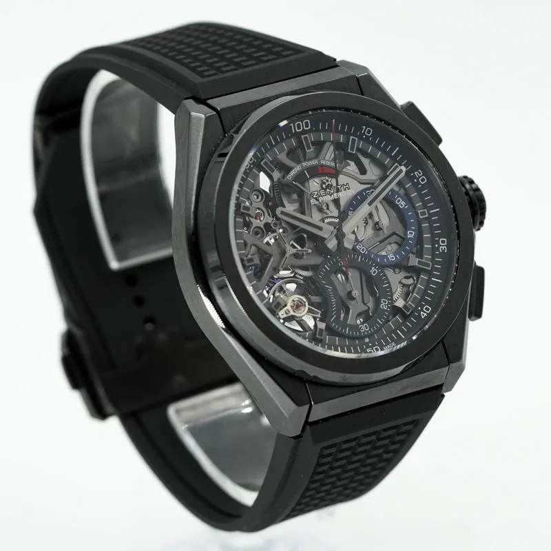 Zenith Defy 21 Chronograph 49.900.9004/78.R582 Black Ceramic 44mm B&P 2018